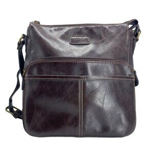 Relic Leather Crossbody Shoulder Bag Purse Brown Classic Medium Everday